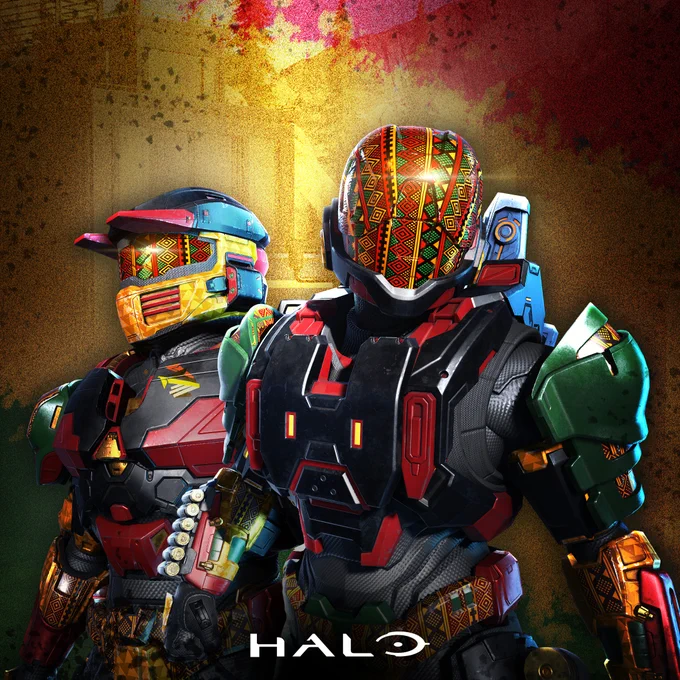 Halo Infinite Spartans in the Black History Month armor coatings.