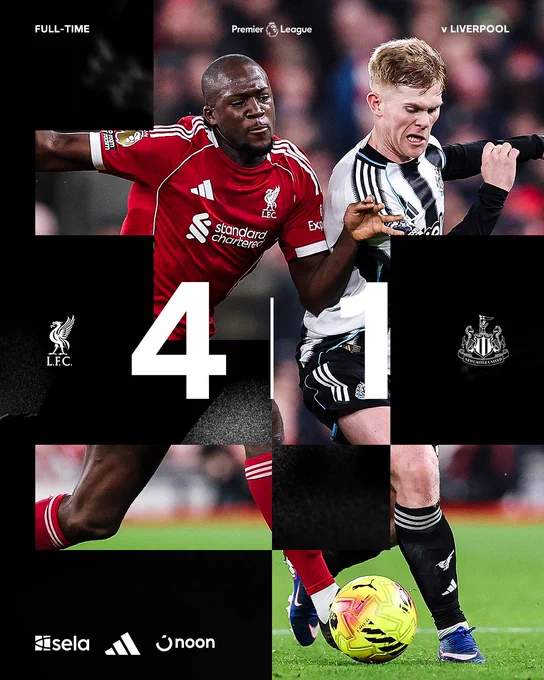 FULL-TIME | Liverpool 4 Newcastle United 1