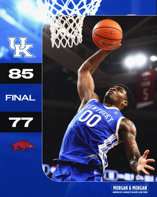 Final: Kentucky 85, Arkansas 77