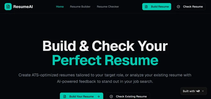 ATS-friendly Resume Builder & Checker 🧠📄
https://v0-resume-builder-checker.vercel.app/