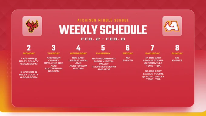 AMS Weekly Schedule