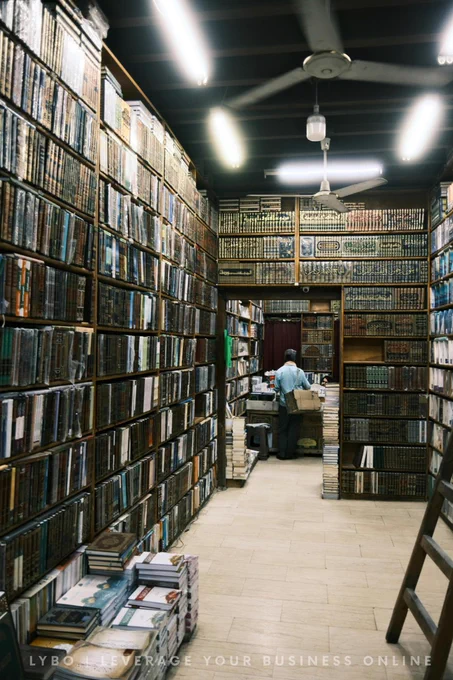 A beautiful interior of a bookstore 