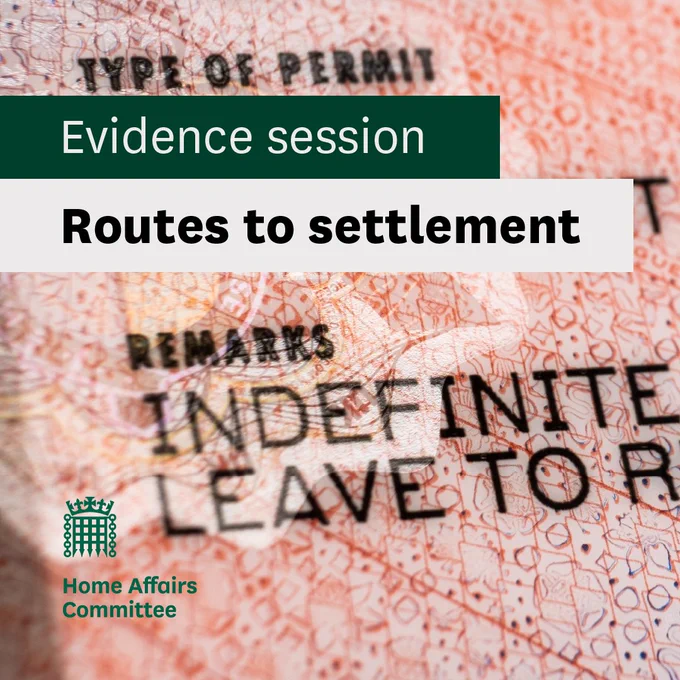 Evidence session. Routes to settlement. Home Affairs Committee