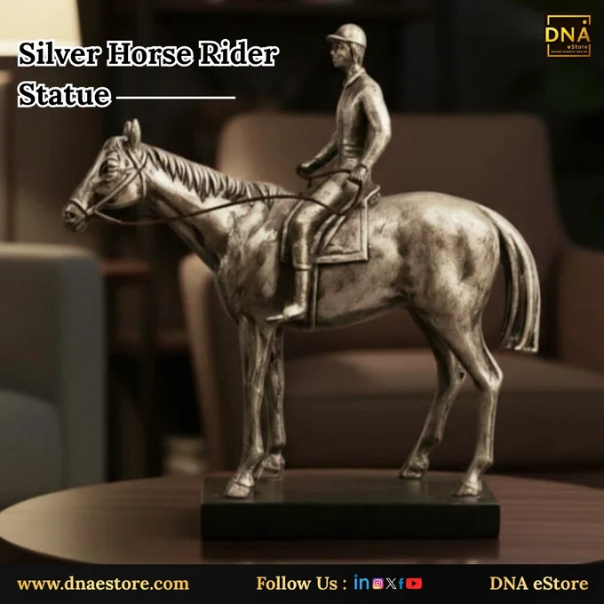Silver Horse Rider Statue - https://dnaestore.com/products/silver-horse-rider-antique-premium-showpiece

Enhance your decor with the beauty of vintage sophistication and sturdiness through this elaborately detailed silver horse rider statue. 
Visit now www.dnaestore.com For more decor Products.

#showpiece #decor #dnaestore