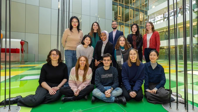 A group of recent graduates who are taking part in the PCT Fellowship Program at the World Intellectual Property Organization (WIPO) are pictured together in the workplace.