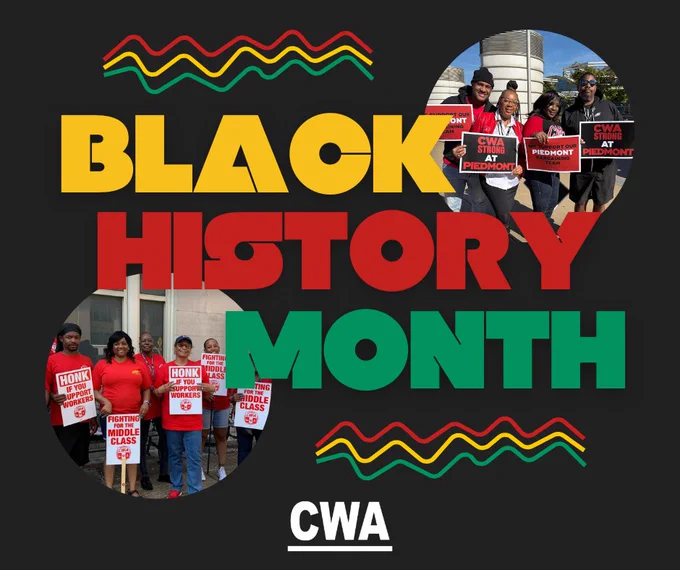 A graphic that says, "Black History Month."