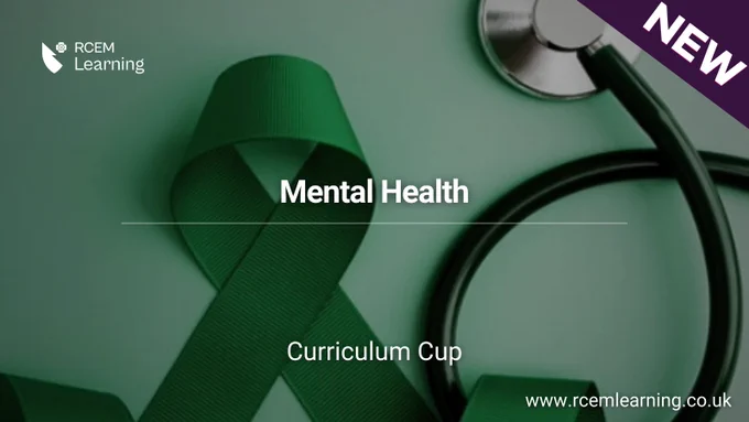 RCEMLearning logo in white. Mental Health, Curriculum Cup. NEW