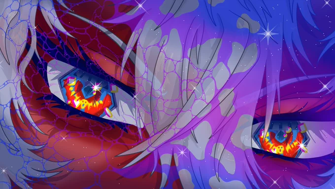My Vtuber Model and Character Nor in Her Demon Form.
Eyes Only.
