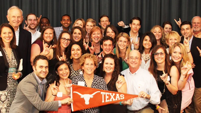 Vick with generations of student leaders and staff at the Vice President for Student Affairs reunion in 2014