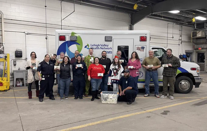 Group photo of PA Cyber student Kadie and Hazelton EMS