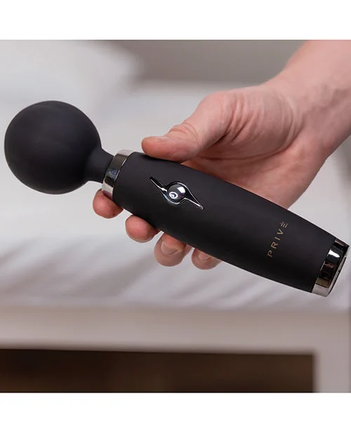 PRIVE Super Medical Grade Silicone Wand Vibrator Black