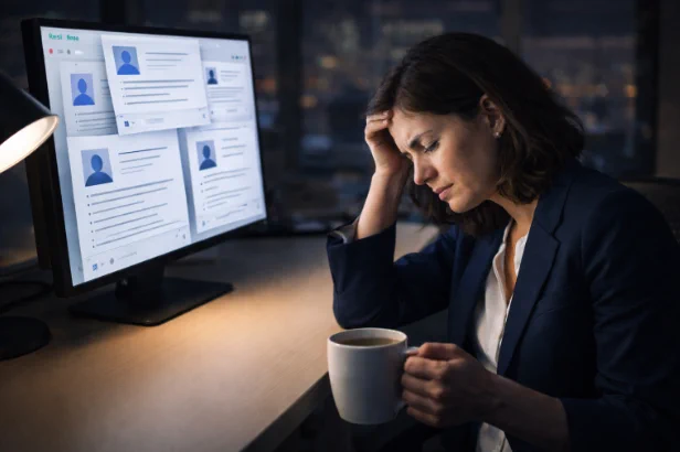 Manager experiencing resume fatigue