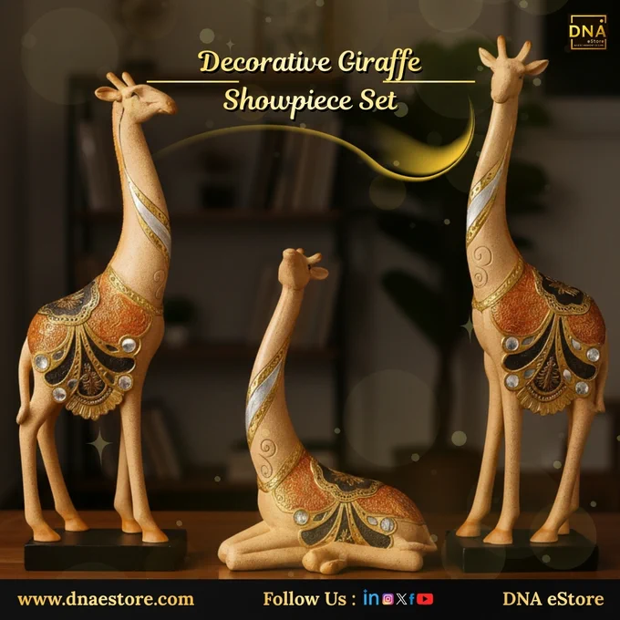 Decorative Giraffe Showpiece Set - https://dnaestore.com/products/giraffe-set-premium-showpiece



The Modern Tabletop Decor set also makes for a thoughtful gift for housewarmings, birthdays, anniversaries, or festive occasions. Their premium finish and artistic details make them a beautiful and timeless choice for anyone who loves elegant home décor.

Minimal upkeep is required—simply dust them occasionally to maintain their shine. This showpiece set adds personality and sophistication to your interiors, serving as a conversation starter while elevating the overall ambiance of your space.



Explore More at www.dnaestore.com



#showpiece #dnaestore #onlineshopping #ecommerce #decor