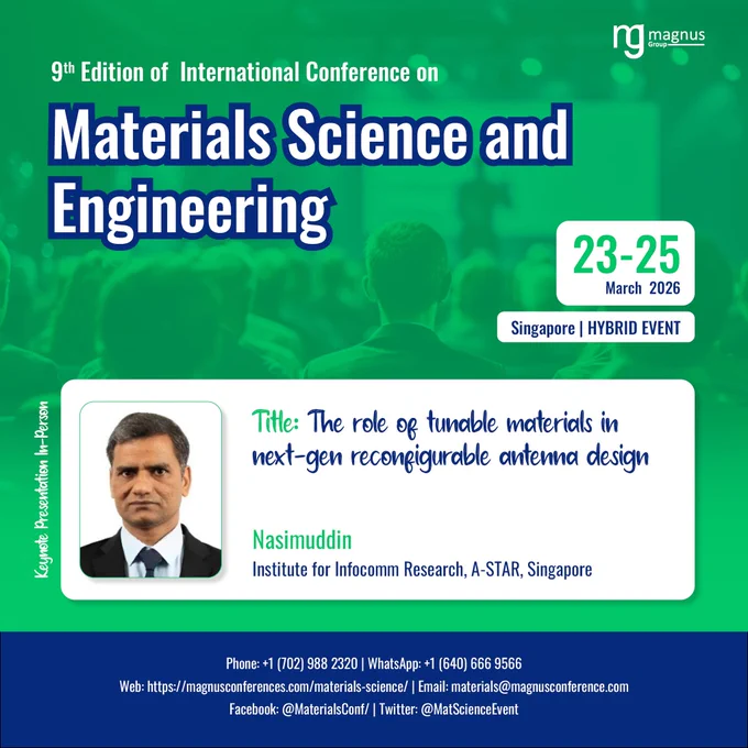 Materials Science Conferences
Materials Science and Engineering Congress
Materials Conferences