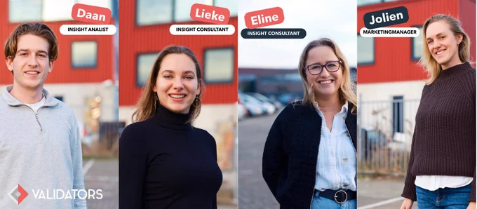 Bij Validators staan we niet stil. We groeien. In projecten, in ambitie en in mensen. Daarom zijn we superblij met onze nieuwe Vali's:

 👩‍💼 Lieke Swinkels – Insight Consultant
 👩‍💼 Eline Boon – Insight Consultant
 👨‍💻 Daan Kleijne – Insight Analist
 👩‍💻 Jolien Huizinga – Marketing Manager