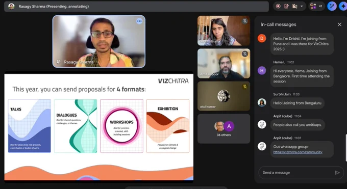 Screenshot of Proposal Jam virtual call. 