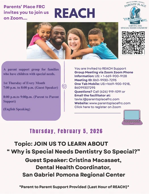 Thursday, February 5th, 2026
Why is Special Needs Dentistry so Special?
Click link to register for the Zoom Support Group:
https://us02web.zoom.us/meeting/register/tZItfuCrrjwoE9HWq2pA5g35AAb-TauTYlKC#/registration
