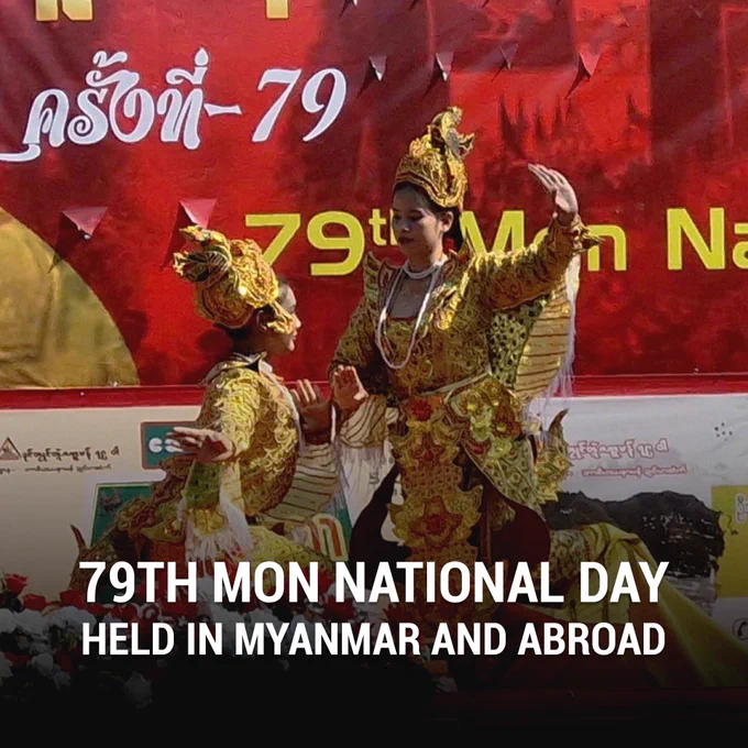 Mon National Day was held at a Mon Buddhist temple in Mae Sot, Thailand on Feb. 2. (Credit: DVB)
