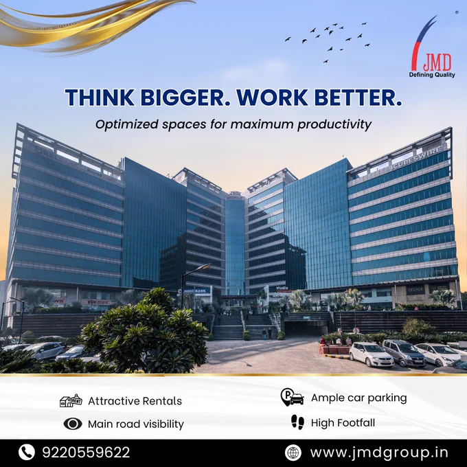 Think Bigger. Work Better. 🚀

Get the competitive edge with premium office spaces at JMD Megapolis. 🏢

📍 Main road visibility 🚗 Ample parking 📈 High footfall

Level up your business today! 💼✨ Call 9220559622 or visit jmdgroup.in
