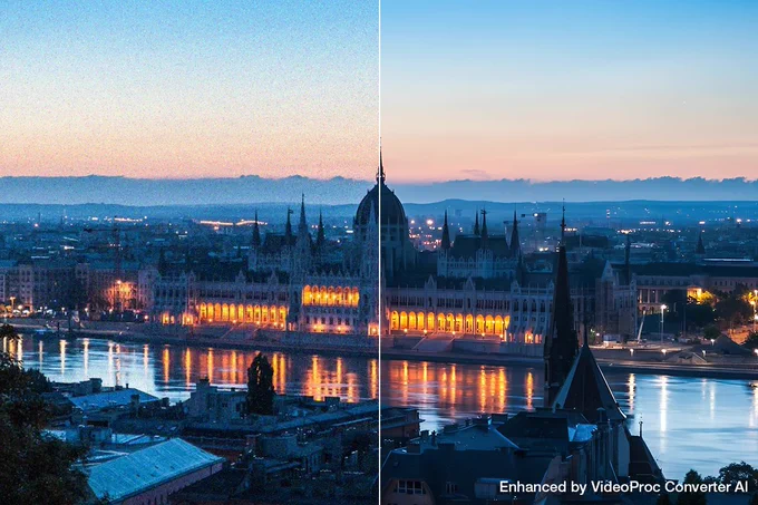 Noisy Photo Enhanced by VideoProc AI