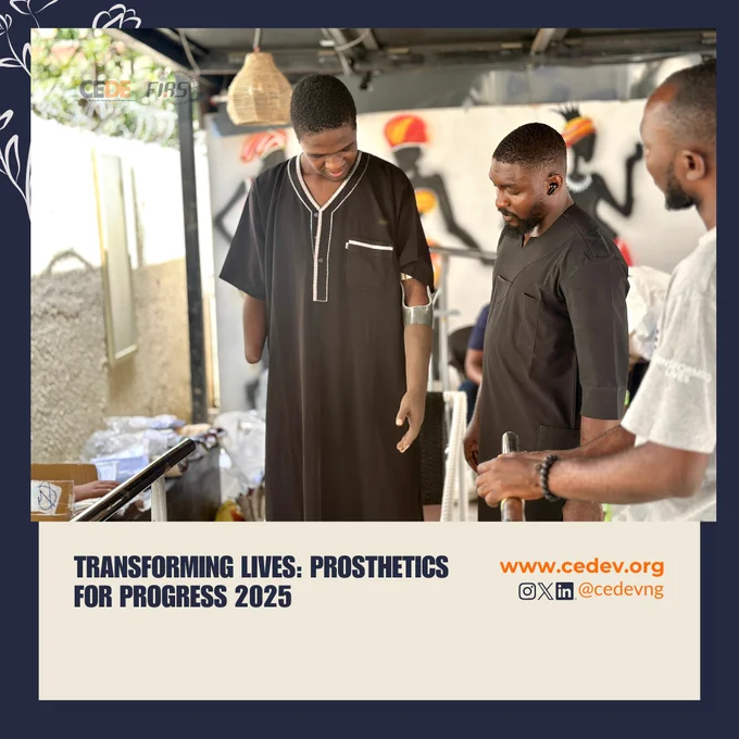 #CEDE #CEDEV #TransformingLives
#ProstheticsForProgress
#ChenEducationandDevelopment