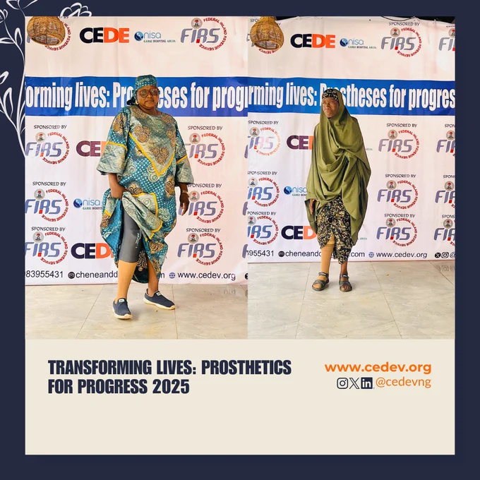 #CEDE #CEDEV #TransformingLives
#ProstheticsForProgress
#ChenEducationandDevelopment