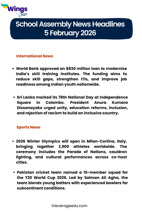International and Sports News 5 February 2026