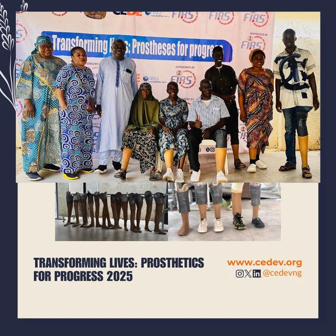#CEDE #CEDEV #TransformingLives
#ProstheticsForProgress
#ChenEducationandDevelopment