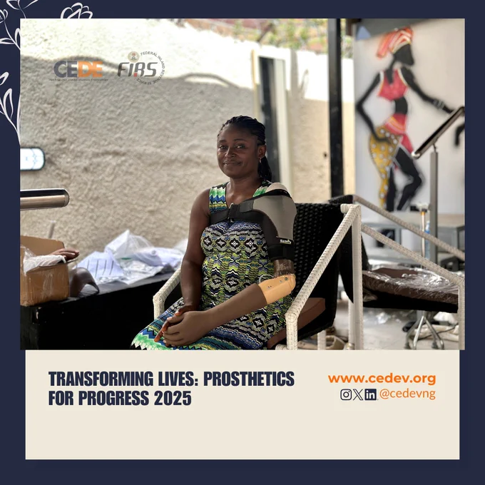 #CEDE #CEDEV #TransformingLives
#ProstheticsForProgress
#ChenEducationandDevelopment