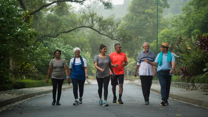 Group of active seniors enjoying their golden years