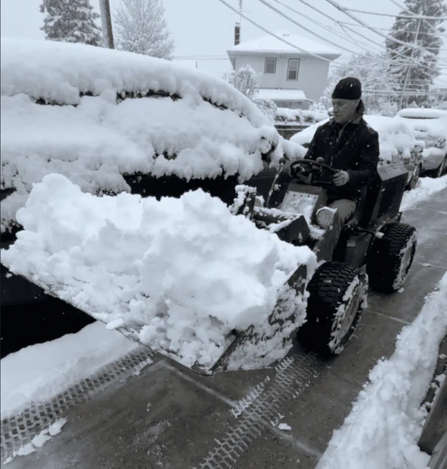 Our tractor is one of the best snow tools for managing winter at MyFixitUpLife.