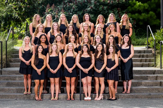 Team photo of the Duke women's swim and dive team