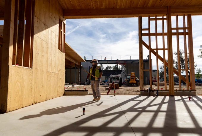 construction worker at the SoCal OASIS Park construction site.