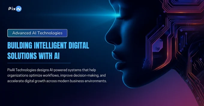 AI-powered digital profile illustration representing intelligent technology and advanced AI-driven solutions.