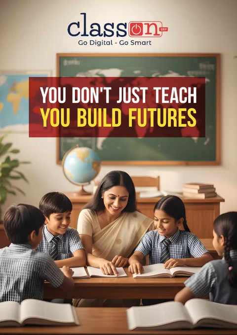 Teacher teaching students in the image
