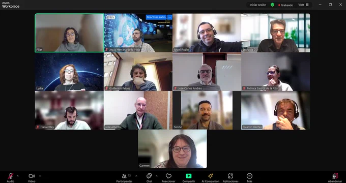 pantallazo del encuentro online