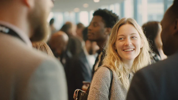 Attendees at an education conference.
