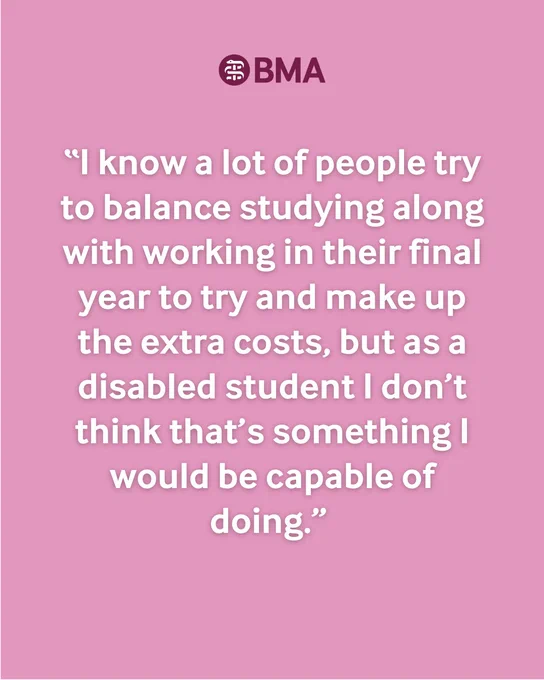“I know a lot of people try to balance studying along with working in their final year to try and make up the extra costs, but as a disabled student I don’t think that’s something I would be capable of doing.”