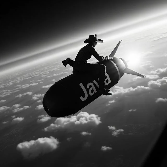 Java is a bomb you ride backwards.