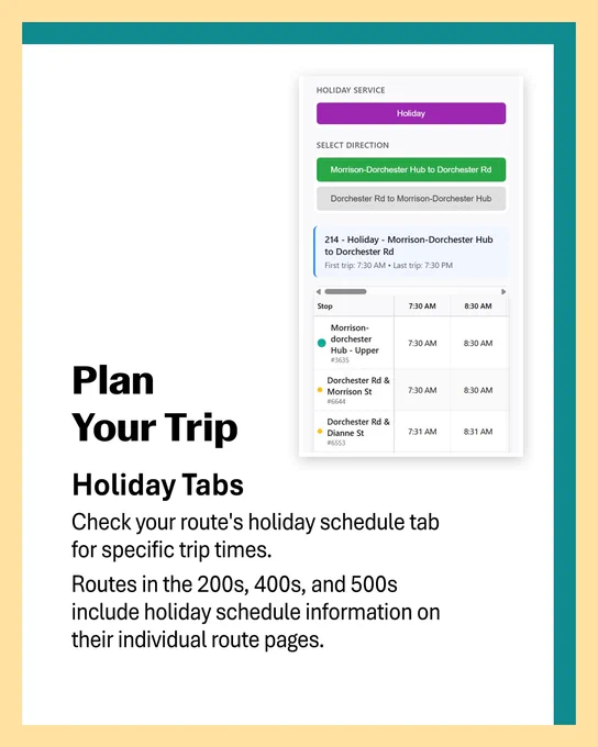Holiday schedules are available on our website.