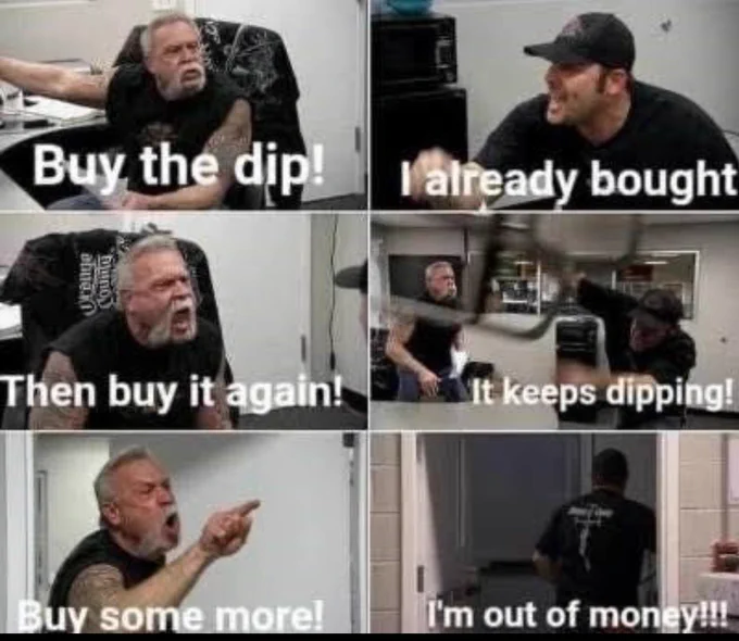 It keeps dipping 😂