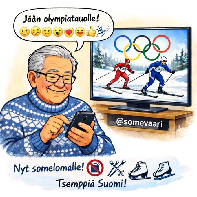 Somevaari pitää olympialoman somesta. 
