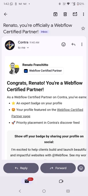 Renato Franchitto aka Esquarcit™ a Webflow Certified Partner 