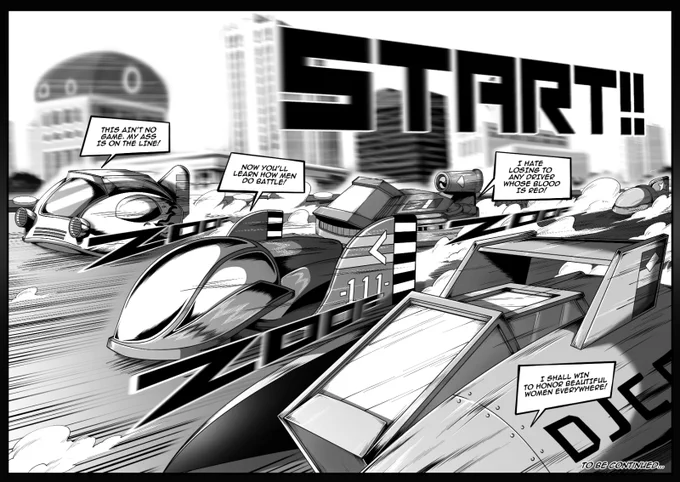 Pages 6 & 7 from Chapter 0 of the Hunter-F comic.