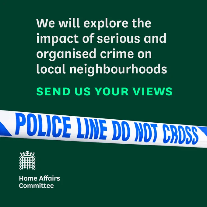 We will explore the impact of serious and organised crime on local neighbourhoods. Send us your views. Image of police tape saying 'police line do not cross'.