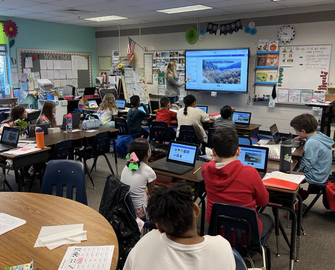 Students in a classroom