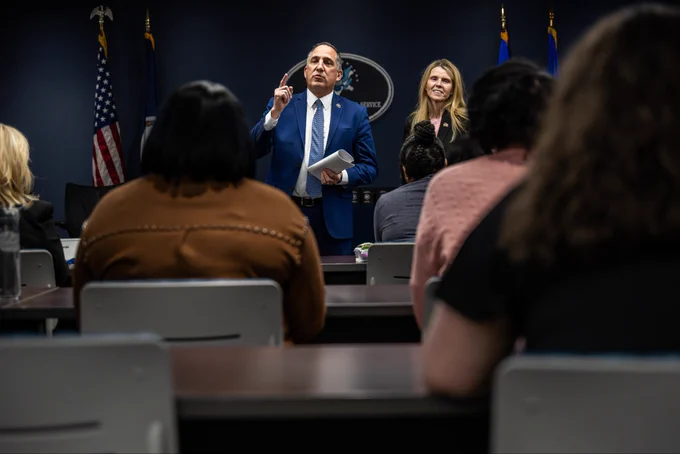 Yesterday, USMS Director Serralta presented official credentials to Interpol employees during a ceremonial integration event, officially welcoming them to the USMS family.