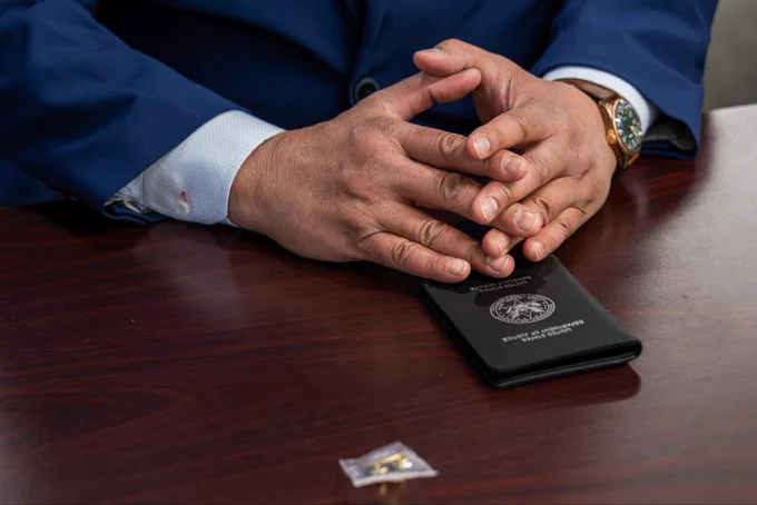 Yesterday, USMS Director Serralta presented official credentials to Interpol employees during a ceremonial integration event, officially welcoming them to the USMS family.
