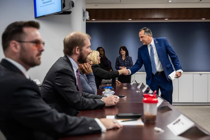 Yesterday, USMS Director Serralta presented official credentials to Interpol employees during a ceremonial integration event, officially welcoming them to the USMS family.