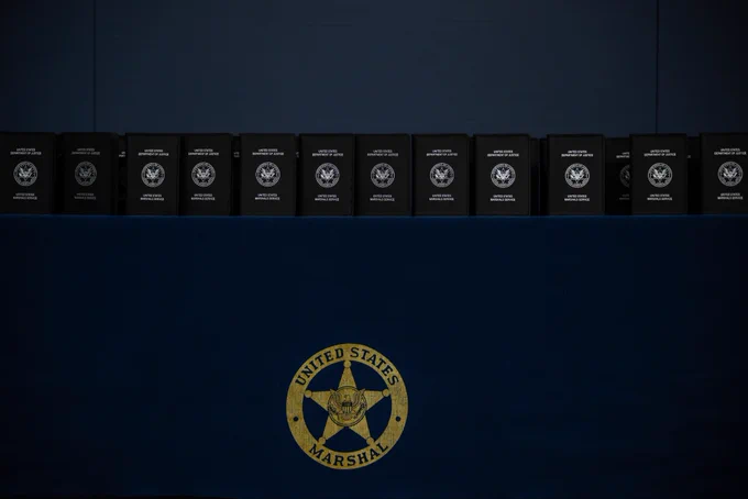 Yesterday, USMS Director Serralta presented official credentials to Interpol employees during a ceremonial integration event, officially welcoming them to the USMS family.